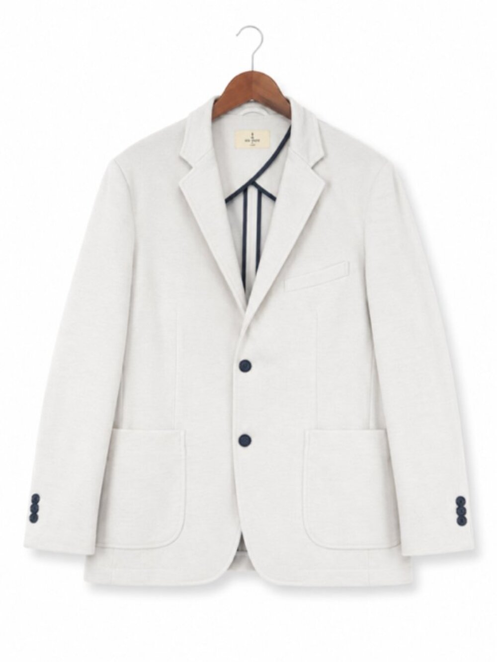 Civil Society White Knit Blazer Jacket Men’s Large L Casual Lightweight Sport Co